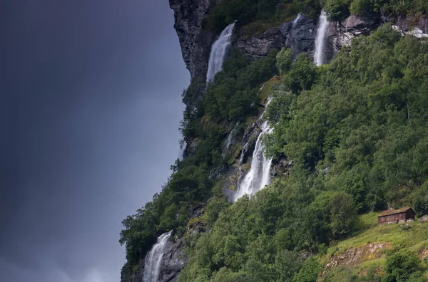 Pemandangan Indah Geiranger Geirangerfjord Norwegia — Stok Foto