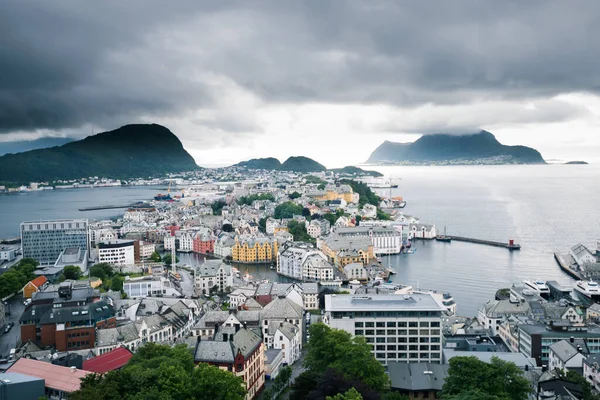 Hermosa Ciudad Alesund Noruega — Foto de Stock