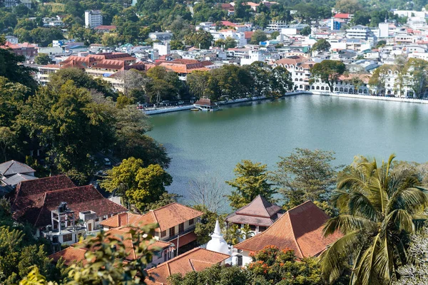 Schöne Kandy Stadt Und See Kandy Sri Lanka — Stockfoto