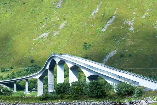 Norveç Yaz Mevsiminde Lofoten Adaları Nda Güzel Bir Manzara — Stok fotoğraf