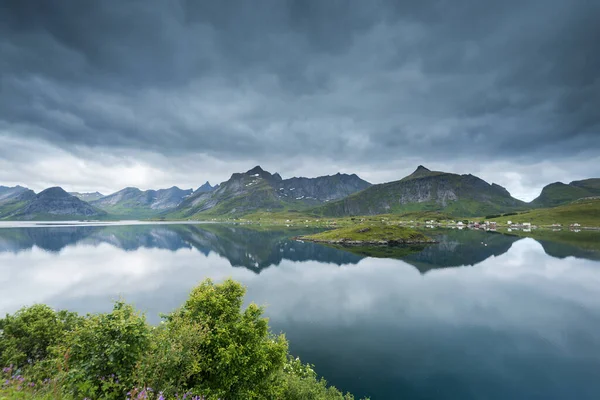 Schöne Landschaft Auf Den Lofoten Sommer Norwegen — Stockfoto