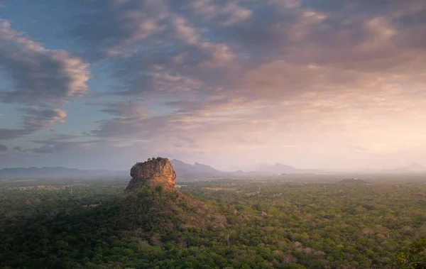 Sigiriya Löwenfelsenfestung Vom Pidurangala Felsen Sri Lanka — Stockfoto