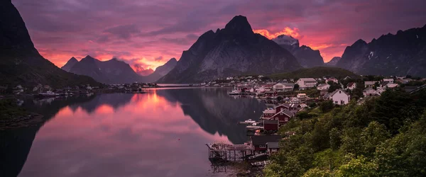 Piękny Krajobraz Wyspach Lofoten Lecie Norwegia — Zdjęcie stockowe