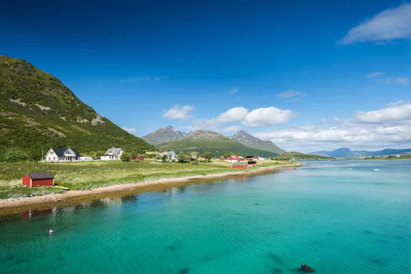 Krásná Krajina Lofotenských Ostrovech Létě Norsko — Stock fotografie
