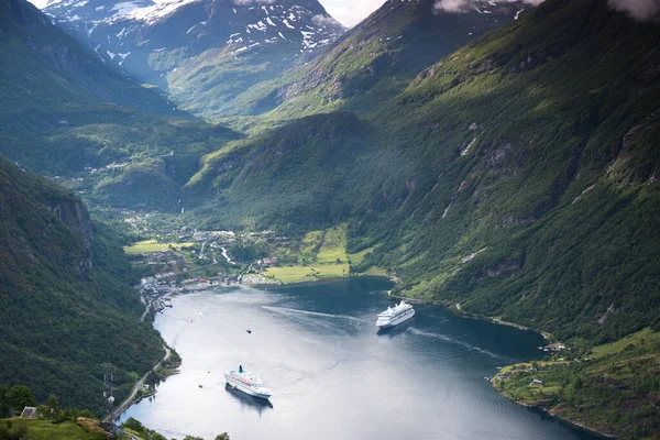 Beau Paysage Geiranger Geirangerfjord Norvège — Photo