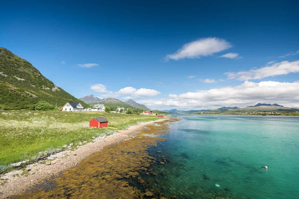 Krásná Krajina Lofotenských Ostrovech Létě Norsko — Stock fotografie
