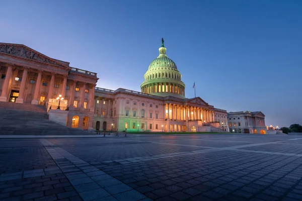Budynek Kapitolu Stanów Zjednoczonych Nocą Waszyngtonie Stany Zjednoczone Ameryki — Zdjęcie stockowe