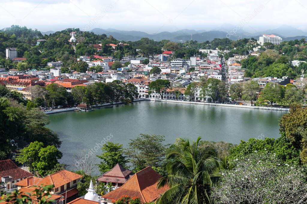 Beautiful Kandy city and lake, Kandy, Sri Lanka