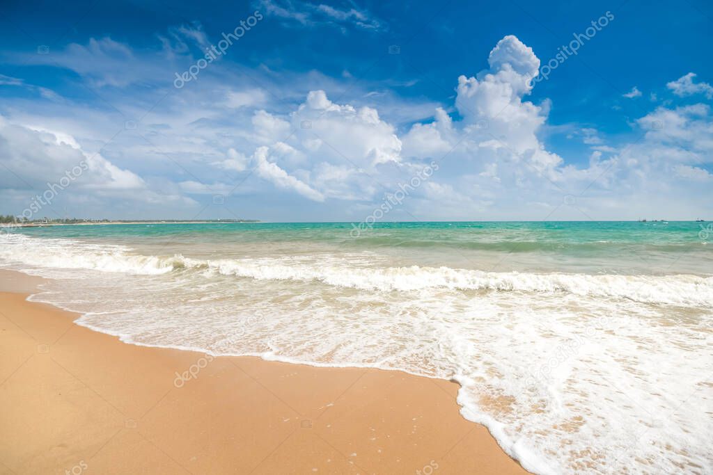 Beautiful beach landscape in Sri Lanka