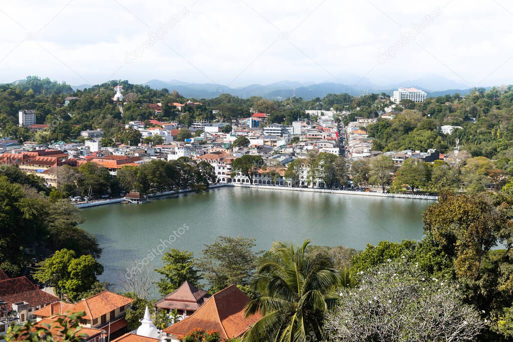 Beautiful Kandy city and lake, Kandy, Sri Lanka