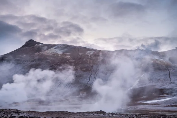 Área Geotérmica Hverir Myvatn Islândia — Fotografia de Stock