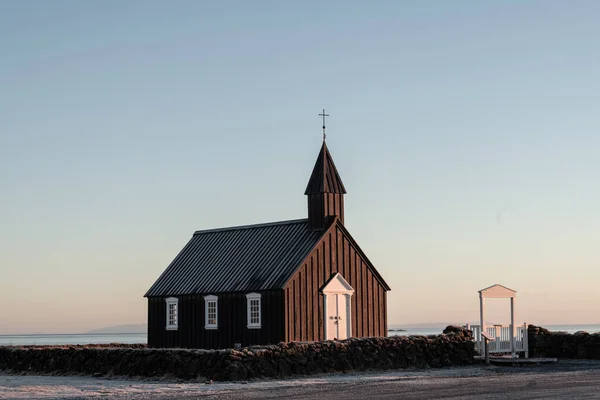 Chiesa Nera Budir Islanda — Foto Stock