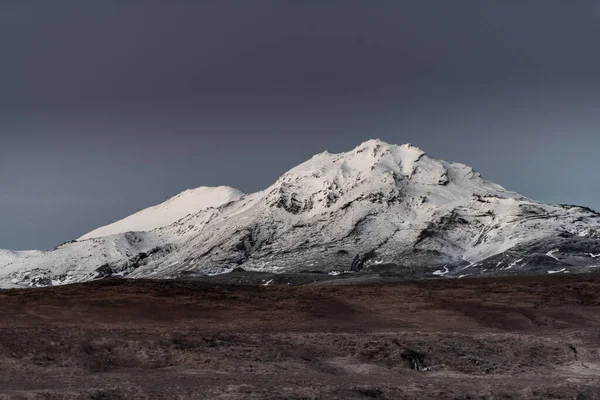 Bela Paisagem Montanhosa Inverno Islândia — Fotografia de Stock