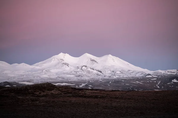 Bellissimo Paesaggio Montano Inverno Islanda — Foto Stock