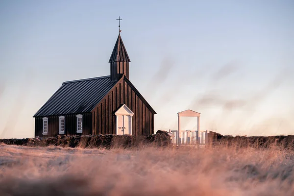 Die Schwarze Kirche Von Budir Island — Stockfoto