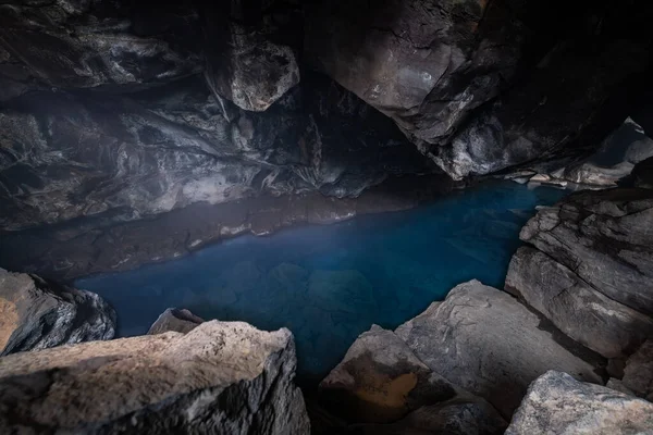 Grjotagja Cave Myvatn Iceland — стокове фото