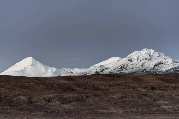 Vackert Bergslandskap Vintern Island — Stockfoto