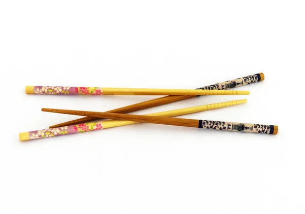 Asya chopsticks birlikte iki çift.