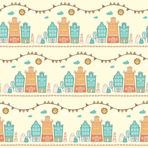 Şirin şablon çocuk, kızlar ve erkekler. Vektör çizim. Seamless modeli.