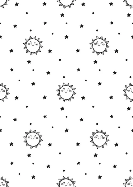 Şirin şablon çocuk, kızlar ve erkekler. Vektör çizim. Seamless modeli.