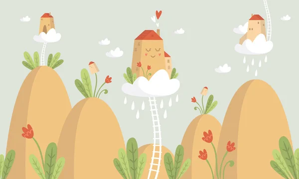 Grafik illüstrasyon çocuklar. Çocuklar iç, yazdırma, Oda, parti, dekorasyon için