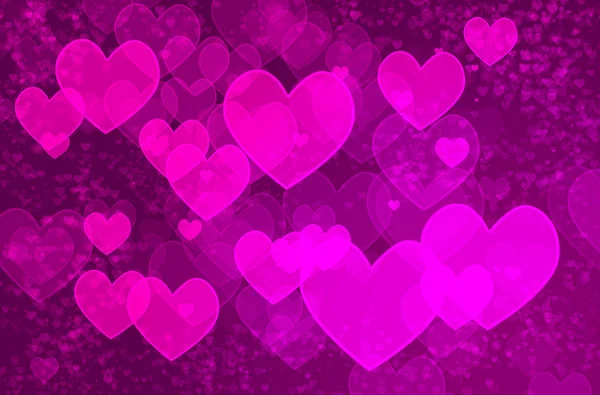 Pink heart bokeh — Stock Photo, Image