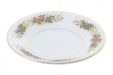 White vintage saucer