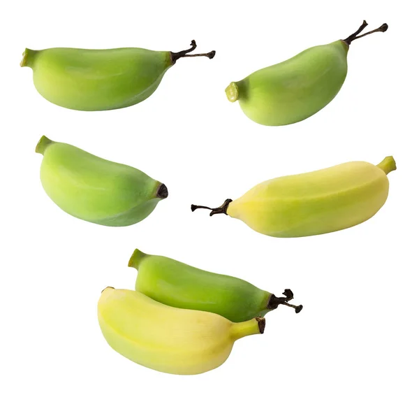 Grön och gul banan Stockbild