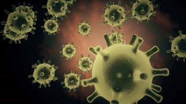 Virüs ve Bakteri Elektron Mikroskobu altında. Viral Salgın Hastalığı. Sağlık kavramı. Patojenler, yeni 2019-nCoV koronovirüs, SARS hakkında bilgi. Çin 'deki salgın.