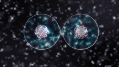Koronavirüsün 3 boyutlu canlandırması. Bakteri ve virüs salgını, Coronavirus 2020 gibi mikroorganizmalara neden olan hastalık.