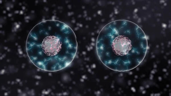 3D animation gengivelse af en coronavirus. Patogen udbrud af bakterier og virus, sygdom forårsager mikroorganismer som Coronavirus 2020 - Stock-foto