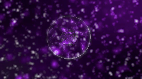 Coronavirus 2019-ncov在血管中的病毒细胞为黑色背景的圆形灰色细胞。有生命的危险病毒毒株的概念，如考兰病毒，沙士病毒，梅尔斯病毒。3D渲染4k视频. — 图库照片