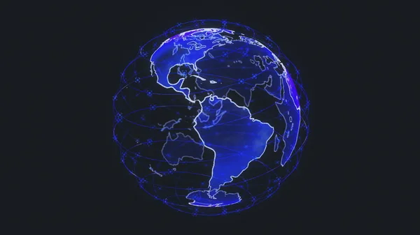 Глобальна мережа з'єднує світовий абстрактний 3D рендеринговий супутник starlink. супутники створюють один веб або небосхил навколишньої планети, що передає складність великі дані затоплюють сучасний цифровий — стокове фото