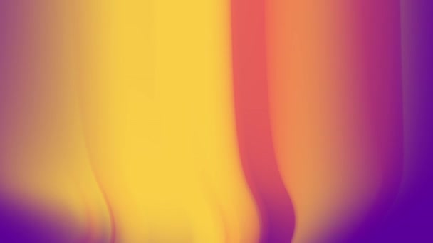 Colorido movimento abstrato 3d renderização pano de fundo de linhas verticais gradiente holográfico em 2020 cores tons quentes na moda. Animado looped bela ilustração líquida projetada futurista em 4K . — Vídeo de Stock