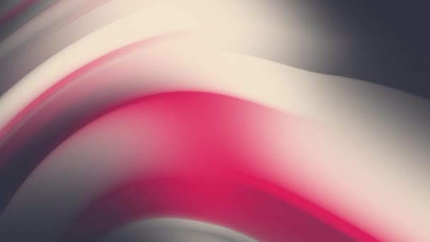 희미 한 색깔의 배경, 물색의 소용돌이, 회색의 분홍빛 차이가 있는 색깔의 파도의 움직임. 다채 로운 물결의 변화 애니메이션. 미래의 기하학적 움직임 배경. 3 차원 렌더링 — 비디오