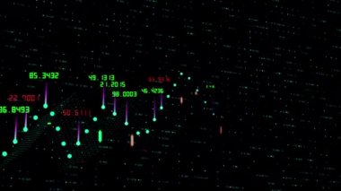 Şifreli para birimi borsa endekslerinin tablo ve çubuk grafiği. Soyut para birimi grafiği 3d oluşturma
