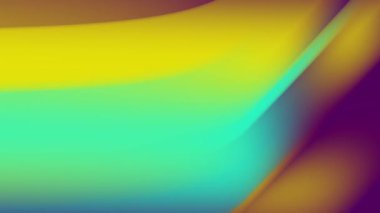 Suluboya girdap. Bulanık renk arkaplanı. Sarı-menekşe eğimli renkli dalgaların hareketi. Renkli dalga gradyan animasyonu. Gelecekteki geometrik desenler hareket arkaplanı. Satırların 3d görüntüleyicisi