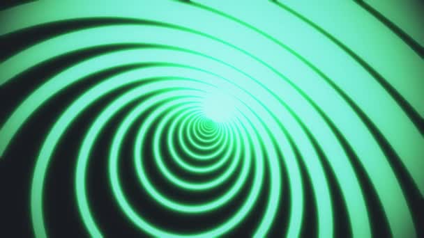Абстрактный фон с тоннелем красных неоновых кругов. 3D анимация кругового туннеля, состоящего из ярко-красных линий на черном фоне. Беззвучное 4K-видео — стоковое видео