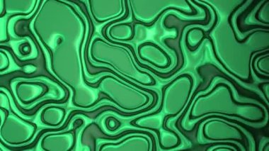Yeşil renkli dalgalı sıvı yüzey. Sanat veya ticari konsept için parlak yeşil renkli canlı dokusu olan dijital grafik soyut arka planı. 3d canlandırma canlandırma 4K video.