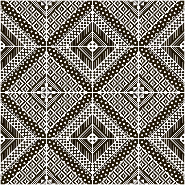 Geometrische Ornamente auf einer quadratischen Kachel — Stockvektor