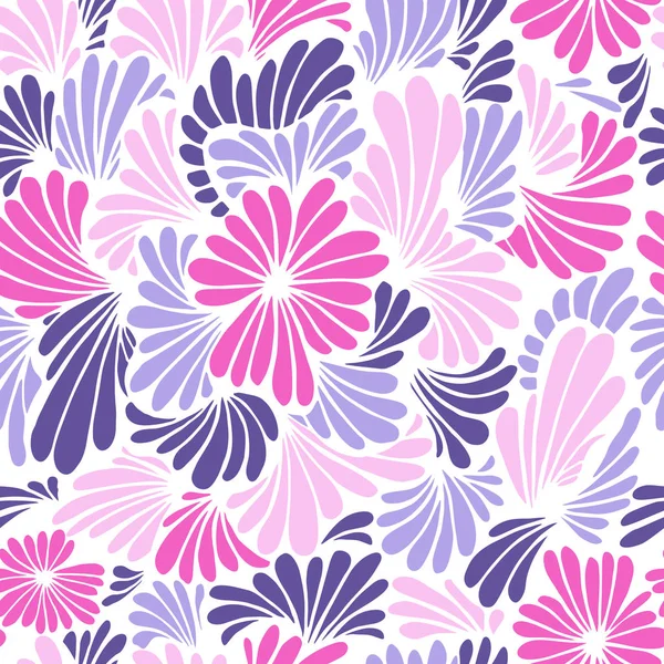 Fond sans couture vectoriel avec des fleurs sauvages lumineuses . — Image vectorielle