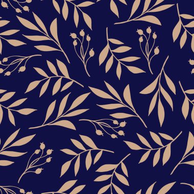 Yaprakları ve meyveleri botanik desen. Desen yaprak.