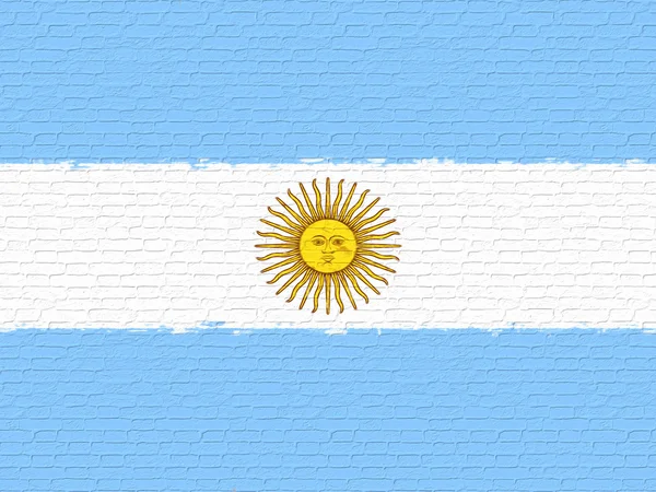 Vlag van Argentinië muur — Stockfoto