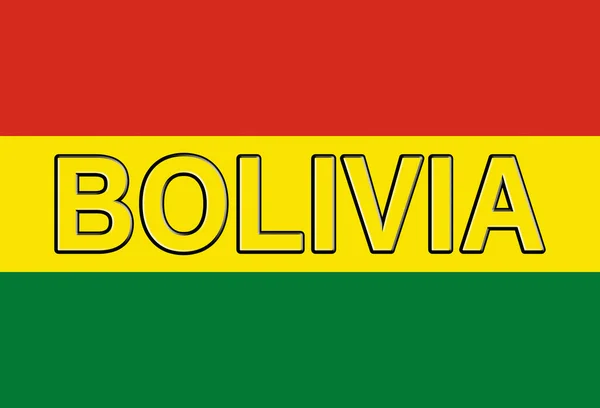 Bandeira da Bolívia Palavra — Fotografia de Stock