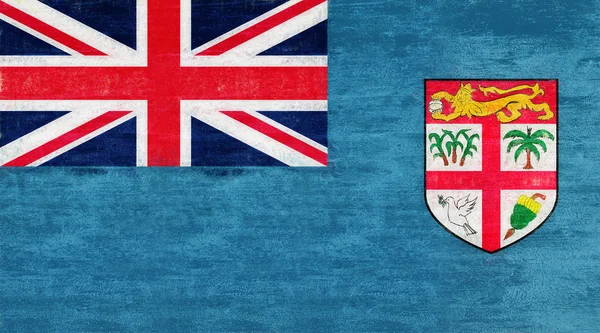 斐济 Grunge 的旗帜 — 图库照片