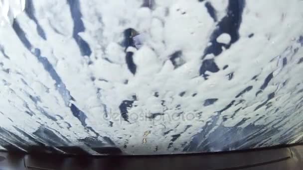 Inside of an automatic car wash — Stock Video