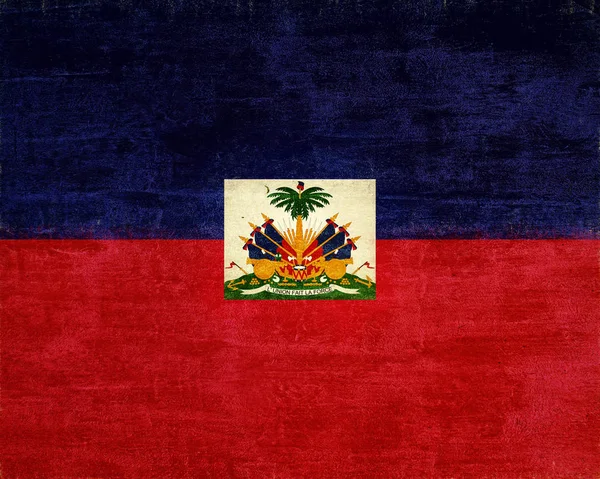 Bandeira do Haiti Grunge — Fotografia de Stock