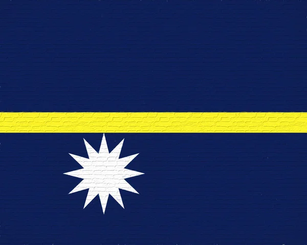 Státní vlajka Nauru zdi — Stock fotografie