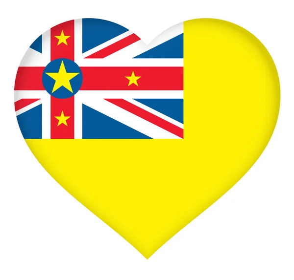 ニウエ島の心の旗 — ストック写真