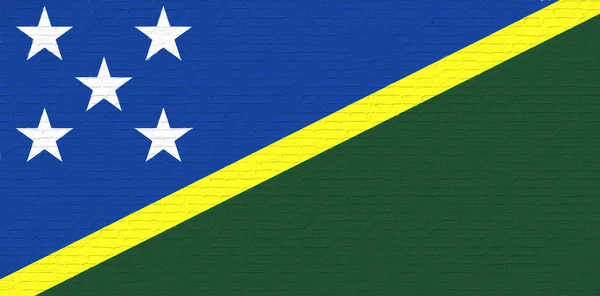 Flagga av väggens Solomom öar — Stockfoto
